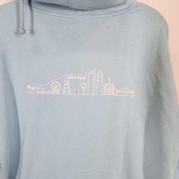 The City Collection‎ Los Angeles Pullover Hoodie in Light Blue - Size Medium - Picture 4 of 7